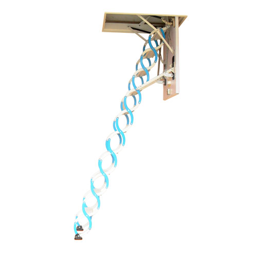Manual loft ladder without handrail